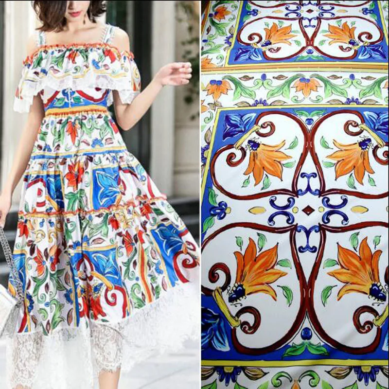 Wide 145cm New Chinese Fabric Sicilian blue/White Porcelain Stretch Ramie/Cotton Fabric Sewing Material DIY Summer Women Dress
Wide 145cm New Chinese Fabric Sicilian blue/White Porcelain Stretch Ramie/Cotton Fabric Sewing Material DIY Summer Women Dress