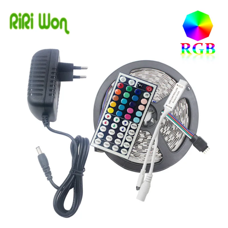 Image 5050 RGB led strip 20m led tape diode feed tiras lamp 30led m ac dc 12V led light+wifi remote controller+ 120W adapter