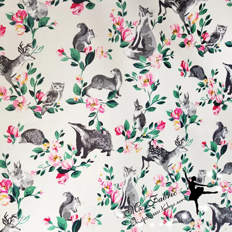 Wide 145cm Cartoon Canvas Fabric deer/squirrel/fox Printed Cotton Fabric Quilting Home Cloth Patchwork Sewing Diy Bag clothing
Wide 145cm Cartoon Canvas Fabric deer/squirrel/fox Printed Cotton Fabric Quilting Home Cloth Patchwork Sewing Diy Bag clothing