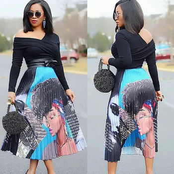 2019 Women Cartoon Pattern Pleated Maxi Skirt Summer A-Line Mid-calf Casual Long Skirt Streetwear Club Party High Waisted Skirts
2019 Women Cartoon Pattern Pleated Maxi Skirt Summer A-Line Mid-calf Casual Long Skirt Streetwear Club Party High Waisted Skirts