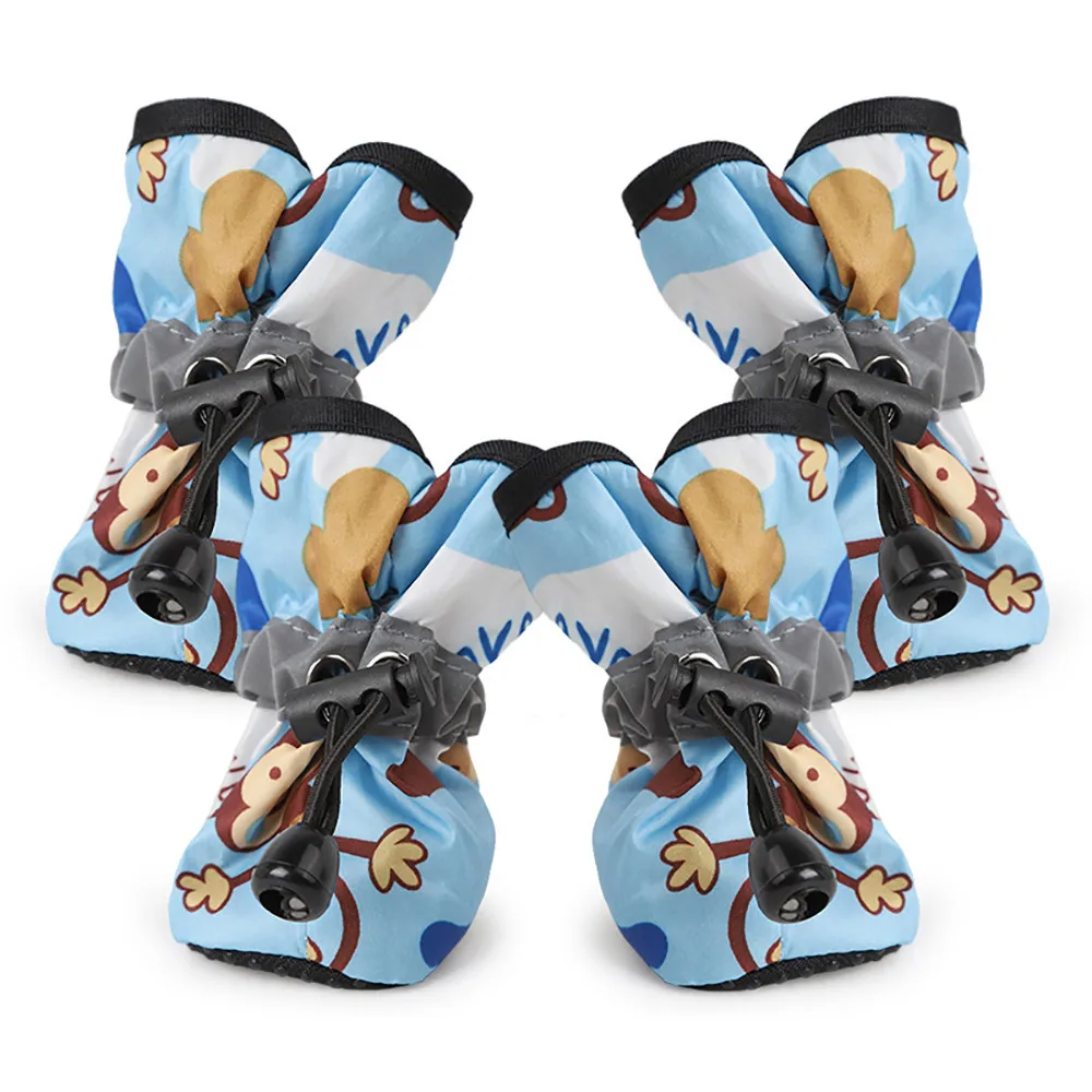 4pcs Waterproof Pet Dog Shoes Cute Monkey Animal Printed Boots Candy Color Pet Rain Shoes for Small Medium Dogs Pet Products
4pcs Waterproof Pet Dog Shoes Cute Monkey Animal Printed Boots Candy Color Pet Rain Shoes for Small Medium Dogs Pet Products