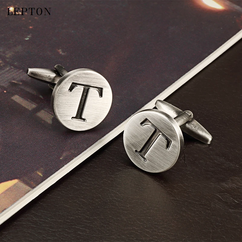 Hot Sale Letters T of an alphabet Cufflinks For Mens Antique Silver plated Round Letters T cuff links Men shirt cuffs Cufflinks
Hot Sale Letters T of an alphabet Cufflinks For Mens Antique Silver plated Round Letters T cuff links Men shirt cuffs Cufflinks