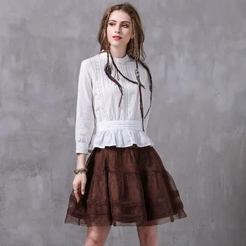 Blusa Feminina 2017 SIPAIYA Brand New Retro Stand Collar Women Blouses Lace Patchwork Ruffles Long Sleeve Shirt Womens Clothing
Blusa Feminina 2017 SIPAIYA Brand New Retro Stand Collar Women Blouses Lace Patchwork Ruffles Long Sleeve Shirt Womens Clothing