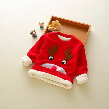 Winter Baby Boys Girls Plus Velvet Warm Sweater Children Cartoon Fawn Knitted Pullover Kids Boys Girls Thick Cute Knitwear Q176
Winter Baby Boys Girls Plus Velvet Warm Sweater Children Cartoon Fawn Knitted Pullover Kids Boys Girls Thick Cute Knitwear Q176