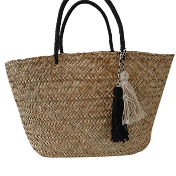 NEW-Water Weed Woven Bag Fashion Simple Tassel Hand-Woven Straw Bag Handbag Beach Bag
NEW-Water Weed Woven Bag Fashion Simple Tassel Hand-Woven Straw Bag Handbag Beach Bag