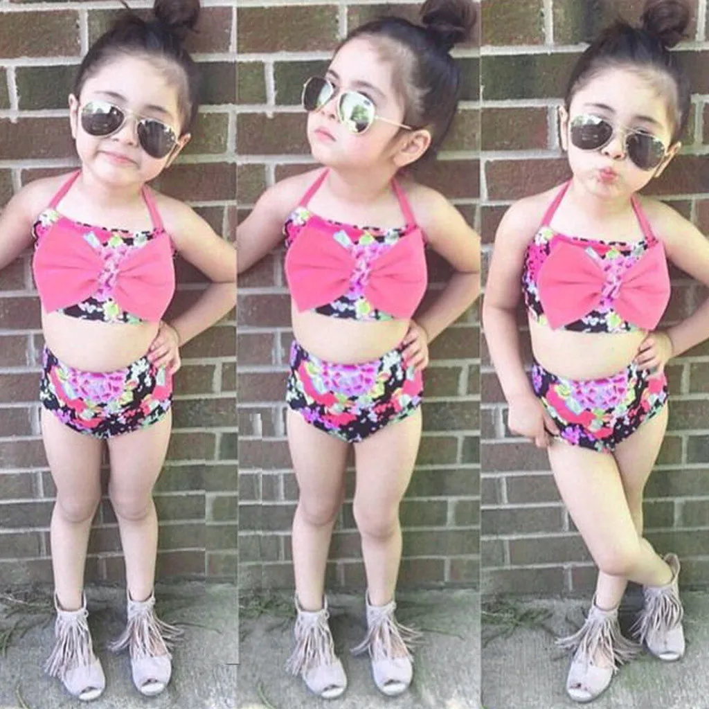 Toddler Kids Baby Girls Bikini Cotton Swimwear Kids Sling Bow Floral Print Vest Pool Beach Swimsuits Outfits Sets F328
Toddler Kids Baby Girls Bikini Cotton Swimwear Kids Sling Bow Floral Print Vest Pool Beach Swimsuits Outfits Sets F328