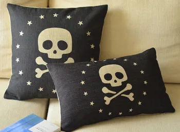 Black Creative Skull Pillow , skull cushion Linen pillowcase Car Office Pillows home decorative cushion 2PCS/LOT
Black Creative Skull Pillow , skull cushion Linen pillowcase Car Office Pillows home decorative cushion 2PCS/LOT