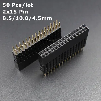 Hellotronics 50 Pcs/Lot 8.5/10.0/4.5mm 0.1'' Pitch 2x15 GPIO Female Header Prototyping Stacking Header
Hellotronics 50 Pcs/Lot 8.5/10.0/4.5mm 0.1'' Pitch 2x15 GPIO Female Header Prototyping Stacking Header