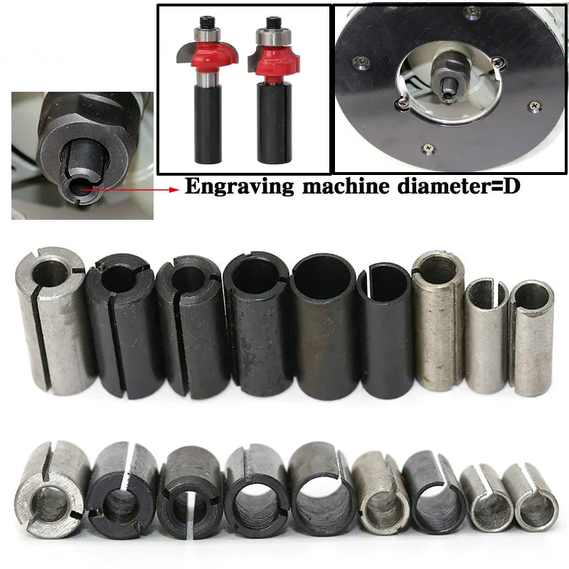1pcs High Precision Engraving Bit Router Adapter Chuck Collet Shank CNC Router Tool Adapters Holder 8-6.35/ 8-6/ 12.7-8/6
1pcs High Precision Engraving Bit Router Adapter Chuck Collet Shank CNC Router Tool Adapters Holder 8-6.35/ 8-6/ 12.7-8/6