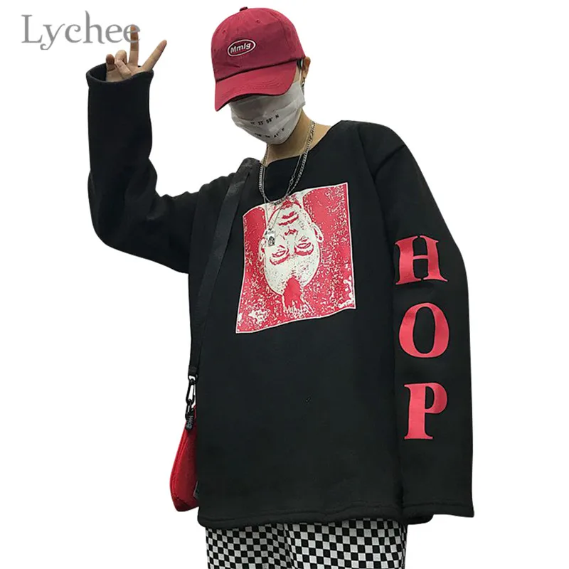 Lychee Harajuku Head Letter Print Women Sweatshirt Fleece O-Neck Long Sleeve Casual Loose Female Sweatshirt Pullovers
Lychee Harajuku Head Letter Print Women Sweatshirt Fleece O-Neck Long Sleeve Casual Loose Female Sweatshirt Pullovers