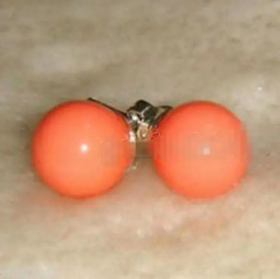 Hot selling> Hot sale new Style >>>>Genuine 10mm Coral Pink South Sea Shell Pearl 925 Silver Stud Earrings -Bride jewelry free s
Hot selling> Hot sale new Style >>>>Genuine 10mm Coral Pink South Sea Shell Pearl 925 Silver Stud Earrings -Bride jewelry free s