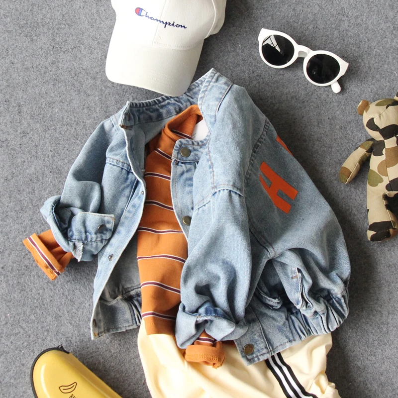 2-8Y new 2019 spring boys letter denim jacket boys spring autumn clothing
2-8Y new 2019 spring boys letter denim jacket boys spring autumn clothing