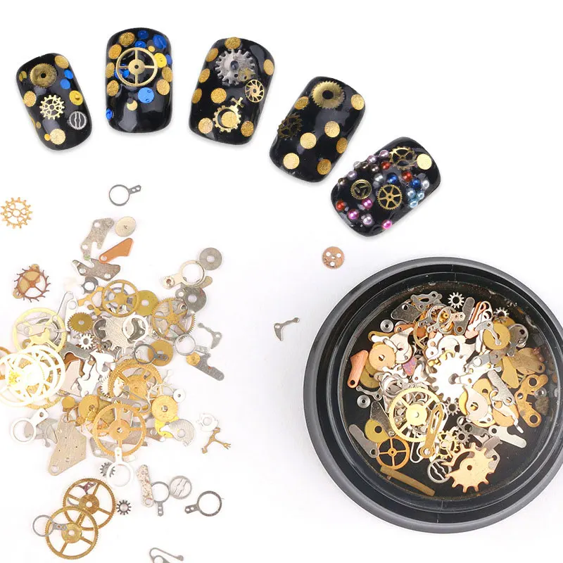 ATOMUS Time Gear Nail Decorations Golden Steampunk Alloy Nail Patch 3d Metal Nail Art Decoration New Arrive 12g/Box
ATOMUS Time Gear Nail Decorations Golden Steampunk Alloy Nail Patch 3d Metal Nail Art Decoration New Arrive 12g/Box