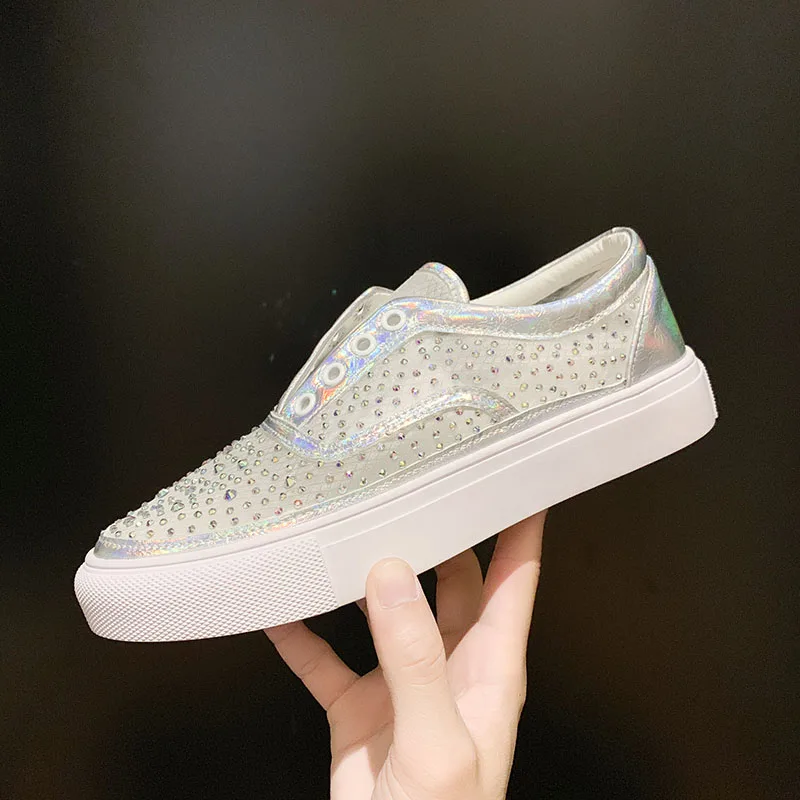 Women Bling Flats Mesh Breathable Slip on Lazy Loafer Flat Round Toe Rhinestone Shoes Causal Loafers Fashion Ladies Shoes
Women Bling Flats Mesh Breathable Slip on Lazy Loafer Flat Round Toe Rhinestone Shoes Causal Loafers Fashion Ladies Shoes