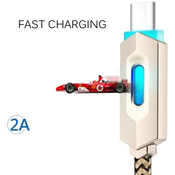 Mobile LED Charger Cable Nylon Braided Cable Charging Data Transfer Type-C Transmission Cable Suitable for phone dropshipping
Mobile LED Charger Cable Nylon Braided Cable Charging Data Transfer Type-C Transmission Cable Suitable for phone dropshipping