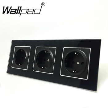 3 EU Shuko Socket Wallpad Luxury Black Crystal Glass Frame Triple16A Plug EU Shuko Wall Socket Outlet with Clip Hooks
3 EU Shuko Socket Wallpad Luxury Black Crystal Glass Frame Triple16A Plug EU Shuko Wall Socket Outlet with Clip Hooks