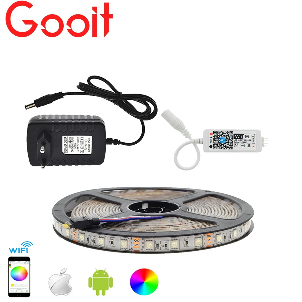 LED Strip Set IP65 Waterproof 5050 RGB 5M/300LED Flexible Strip Light+APP Control MIni Wifi RGB Controller+12V 3A Power Adapter
LED Strip Set IP65 Waterproof 5050 RGB 5M/300LED Flexible Strip Light+APP Control MIni Wifi RGB Controller+12V 3A Power Adapter
