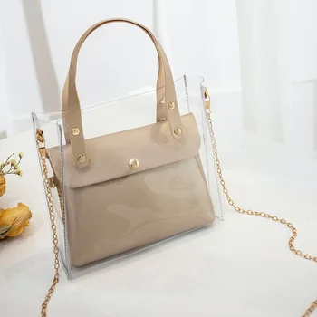 Hot Selling Women Mini Transparent Tote Bag Jelly Handbag Shoulder Bags Composite Bag -B5
Hot Selling Women Mini Transparent Tote Bag Jelly Handbag Shoulder Bags Composite Bag -B5