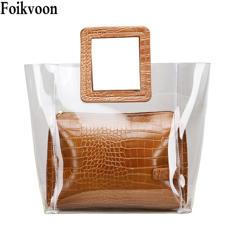 Foikvoon Women Handbags Set PVC Transparent Ladies Handbag Jelly Multicolor women handbags Mini Bag Cell Phone Bags
Foikvoon Women Handbags Set PVC Transparent Ladies Handbag Jelly Multicolor women handbags Mini Bag Cell Phone Bags