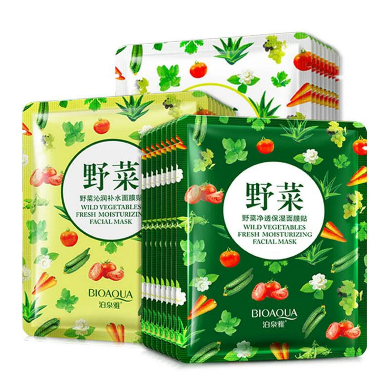 BIOAQUA Wild Vegetable Facial Mask Moisturizing Smoothing Nourishing Breathable Face Mask Skin Care
BIOAQUA Wild Vegetable Facial Mask Moisturizing Smoothing Nourishing Breathable Face Mask Skin Care