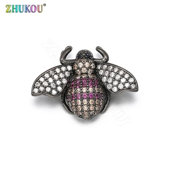 18*26mm Fashion Bees Handmade Necklace Brass Cubic Zirconia Charms Connectors for Diy Jewelry Bracelet Findings, Model: VS303
18*26mm Fashion Bees Handmade Necklace Brass Cubic Zirconia Charms Connectors for Diy Jewelry Bracelet Findings, Model: VS303