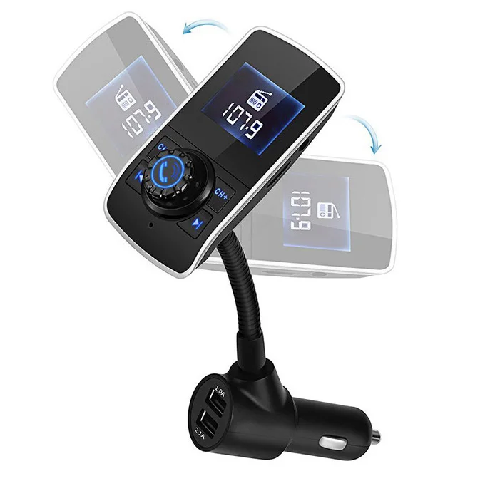Car Bluetooth transmitter BC06B LCD MP3 FM Transmitter SD USB Charger Handsfree Mp3 Player Aux Input for iOS and Android Phones
Car Bluetooth transmitter BC06B LCD MP3 FM Transmitter SD USB Charger Handsfree Mp3 Player Aux Input for iOS and Android Phones