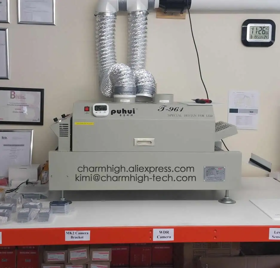 Hottest Puhui T961 reflow oven T-961, conveyor type, 6 Temperature Zone Infrared Heating 230*730mm Soldering station 220V
Hottest Puhui T961 reflow oven T-961, conveyor type, 6 Temperature Zone Infrared Heating 230*730mm Soldering station 220V