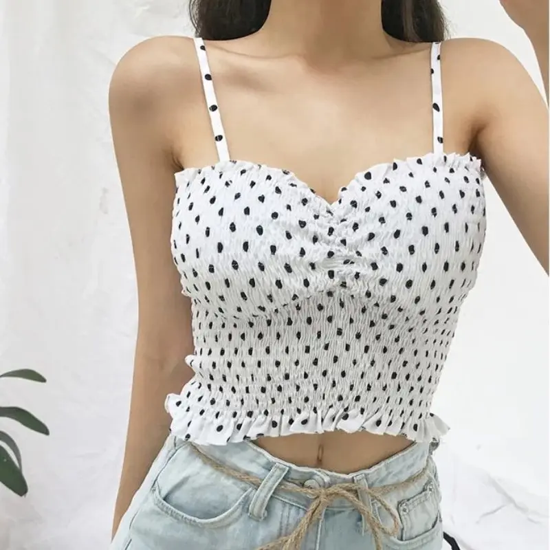 ETOSELL Women Slim Tanks Tops Ruched Dot Print Crop Tops Sexy Backless Ruffles Streetwear Tanks Short Summer Camis Tops
ETOSELL Women Slim Tanks Tops Ruched Dot Print Crop Tops Sexy Backless Ruffles Streetwear Tanks Short Summer Camis Tops