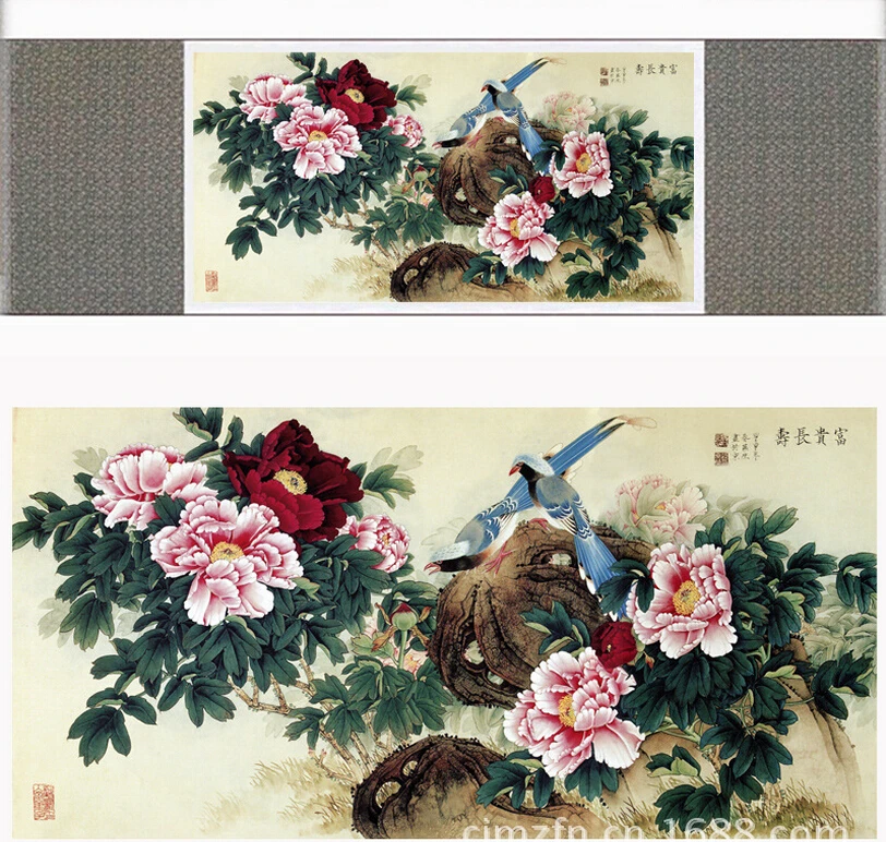 Birds and flower painting silk scroll painting traditional birds and flower painting Chinese birds
Birds and flower painting silk scroll painting traditional birds and flower painting Chinese birds