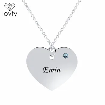 lovty Personalized Hearts Birthstone Necklace Engraved 1 Name Pendant Necklaces Mother's Day Gift Necklace Custom Names Jewelry
lovty Personalized Hearts Birthstone Necklace Engraved 1 Name Pendant Necklaces Mother's Day Gift Necklace Custom Names Jewelry