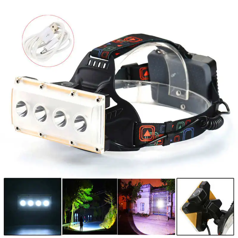20000LM lanterna led t6 led flashlight rechargeable 18650 Headlamp Head Light Torch laser pointer lanterna led bike #4S19 (3)