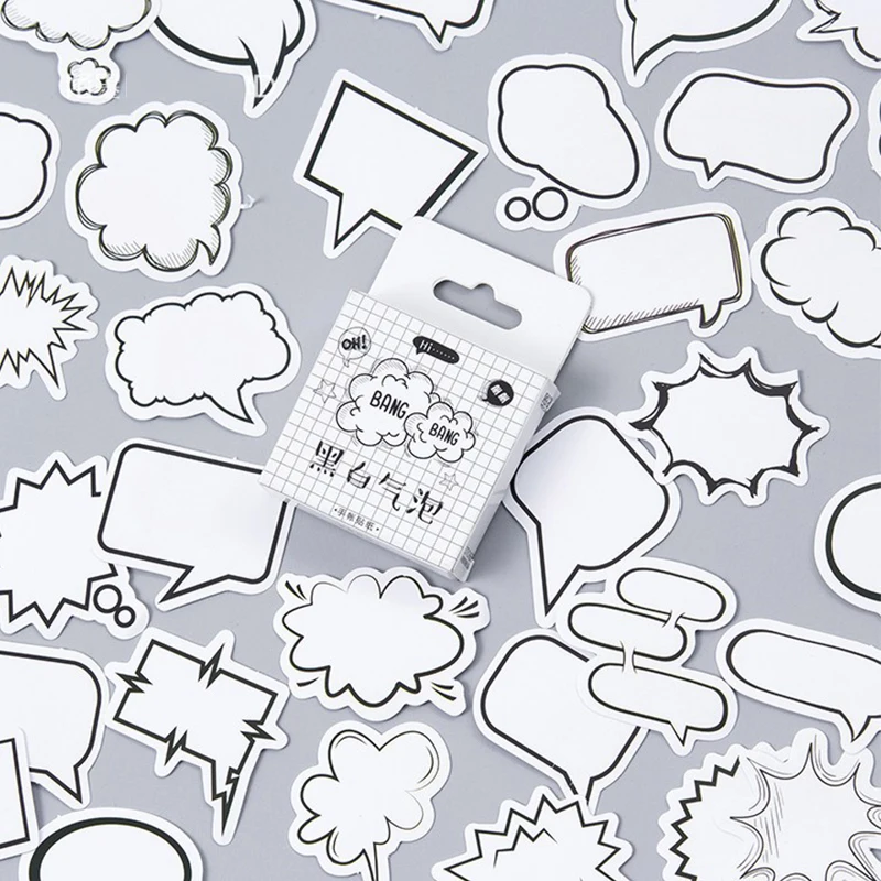 45PCS/box Creative Dialog Box Album Paper Lable Stickers Crafts And Scrapbooking Decorative Lifelog Sticker Cute Stationery
45PCS/box Creative Dialog Box Album Paper Lable Stickers Crafts And Scrapbooking Decorative Lifelog Sticker Cute Stationery