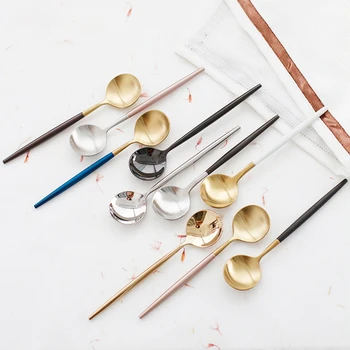 5Pcs Luxury Stainless Steel Coffee Spoons Ice Cream Candy Teaspoon Kitchen Supplies Tableware 18 Colors Electroplate Teaspoon
5Pcs Luxury Stainless Steel Coffee Spoons Ice Cream Candy Teaspoon Kitchen Supplies Tableware 18 Colors Electroplate Teaspoon