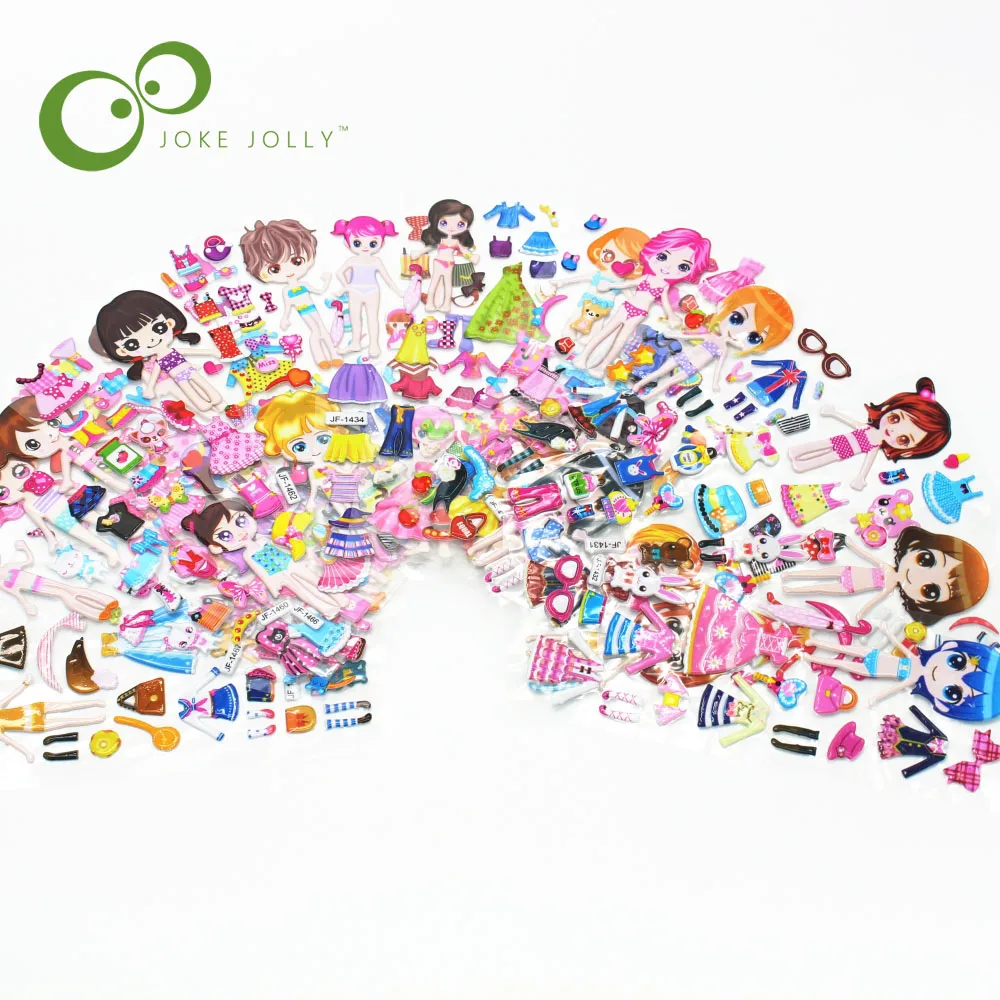 5pcs/lot dress up girls 3D Stickers Kids Toys Cartoon Children girls dolls PVC Stickers Bubble Stickers toy YYY WYQ
5pcs/lot dress up girls 3D Stickers Kids Toys Cartoon Children girls dolls PVC Stickers Bubble Stickers toy YYY WYQ