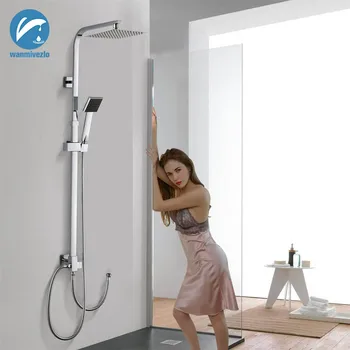 Chrome Bathroom Rainfall shower Faucets set Wall Mounted Shower mixer Tap 8'' Shower Head Bathroom Mixer Shower Bathtub Taps
Chrome Bathroom Rainfall shower Faucets set Wall Mounted Shower mixer Tap 8'' Shower Head Bathroom Mixer Shower Bathtub Taps