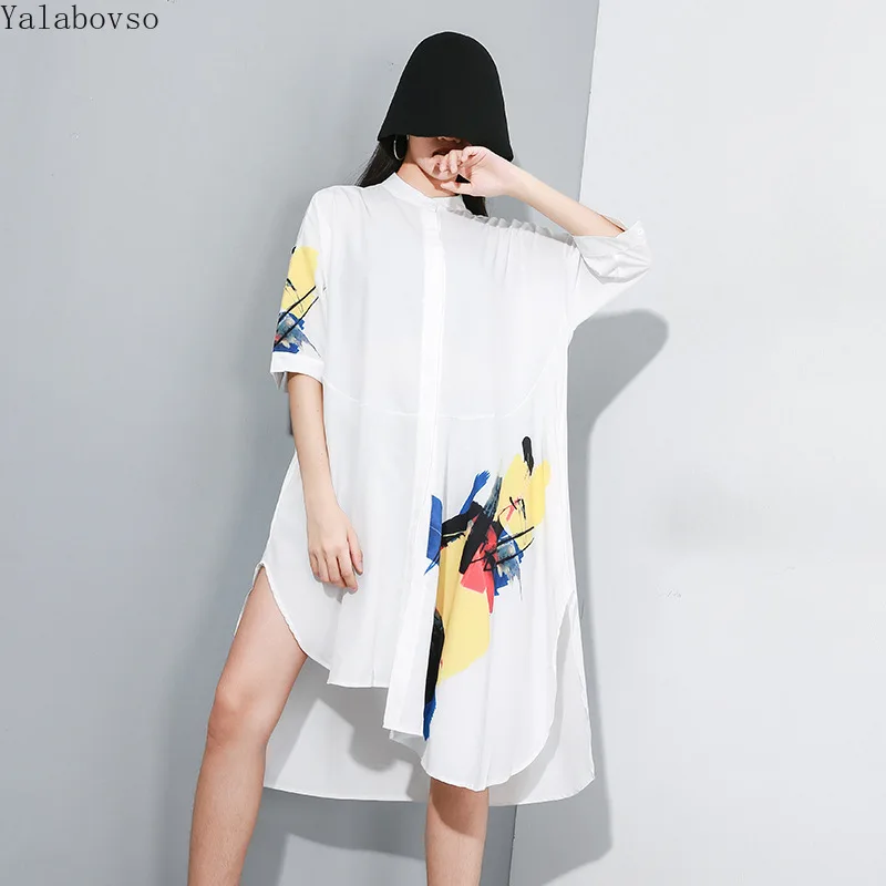 2019 New Arrivals Printed Shirt Summer Irregular Trend TEES Free Size Irregular Shirt Skirt A71Z40
2019 New Arrivals Printed Shirt Summer Irregular Trend TEES Free Size Irregular Shirt Skirt A71Z40