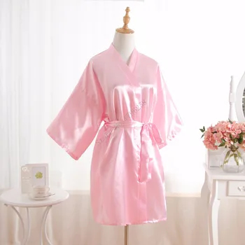 Hot Women robe Pink Silk Satin Robes Wedding Bridesmaid Bride Gown kimono Solid robe One size fit S-XXL
Hot Women robe Pink Silk Satin Robes Wedding Bridesmaid Bride Gown kimono Solid robe One size fit S-XXL