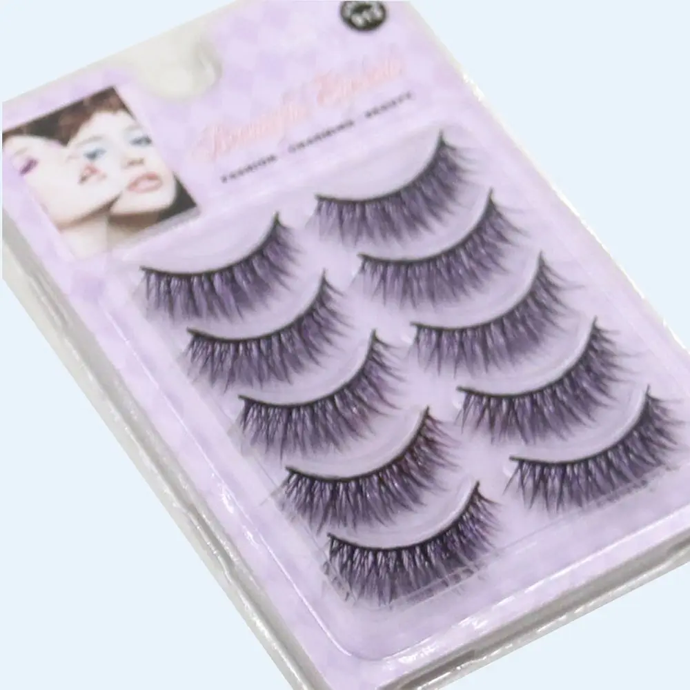 5 Pairs High Quality Unique False Eyelashes Black Purple Thick Cross False Eye Lashes Long Soft Eye Lashes Makeup Beauty Tools
5 Pairs High Quality Unique False Eyelashes Black Purple Thick Cross False Eye Lashes Long Soft Eye Lashes Makeup Beauty Tools