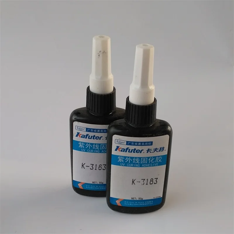10pcs Kafuter 50g K-3183 UV glue PCB lead fixing glue glass plastic PCB board adhesive wholesale
10pcs Kafuter 50g K-3183 UV glue PCB lead fixing glue glass plastic PCB board adhesive wholesale