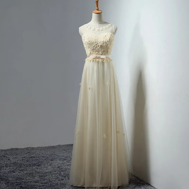 Custom Made A-Line Scoop Evening Dresses Abiye Gece Elbisesi Beading Flowers Prom Party Dresses Long 2019 (1)