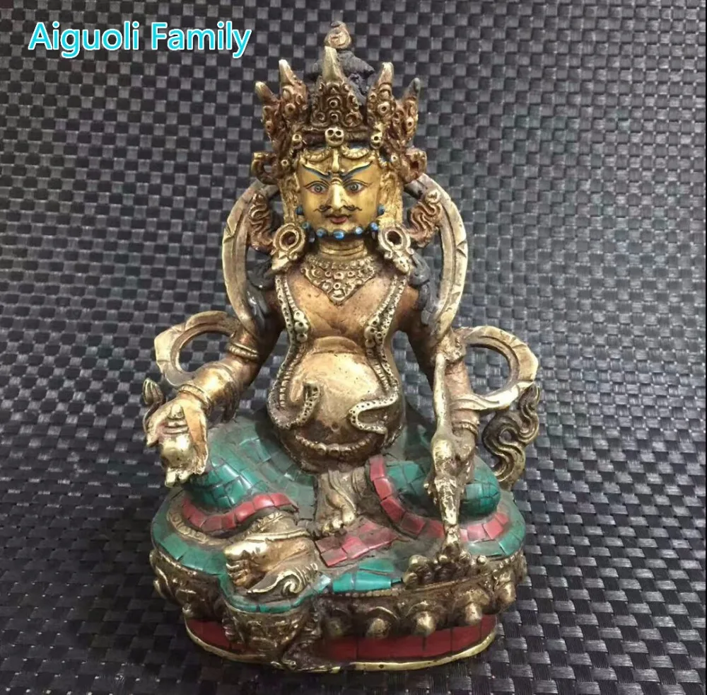 Collection original Tibetan gilt turquoise Copper Buddha statue/ Handwork Old Tibet God of Wealth sculpture
Collection original Tibetan gilt turquoise Copper Buddha statue/ Handwork Old Tibet God of Wealth sculpture
