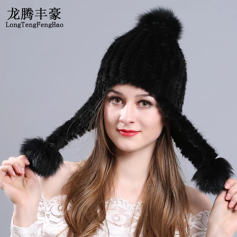 Knitted Hats For Winter Women Beanies Mink Fur Cap 100% Real Mink Fur Hat Knitted Cap Lady Girl Beanies Ear Female Cap Russian
Knitted Hats For Winter Women Beanies Mink Fur Cap 100% Real Mink Fur Hat Knitted Cap Lady Girl Beanies Ear Female Cap Russian