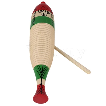 Yibuy Large Size Lightweight Cute Kindergarten Early Learning Wooden Fish Style Guiro Hand Percussion w/ Scraper
Yibuy Large Size Lightweight Cute Kindergarten Early Learning Wooden Fish Style Guiro Hand Percussion w/ Scraper