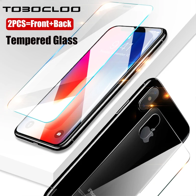 2PCS = Front + Back Tobocloo Tempered Glass For iPhone 5 5S SE 6 6S 7 8 Plus X Screen Protector Protective Film Rear 2Pcs/Lot
2PCS = Front + Back Tobocloo Tempered Glass For iPhone 5 5S SE 6 6S 7 8 Plus X Screen Protector Protective Film Rear 2Pcs/Lot