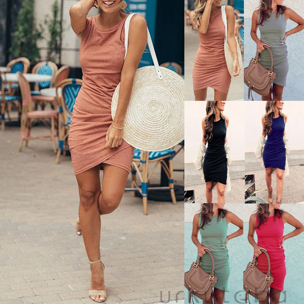 Women Dress Ladies Summer Bodycon Dress Evening Party Pencil Mini Dress Summer Sleeveless Casual Women Vestido
Women Dress Ladies Summer Bodycon Dress Evening Party Pencil Mini Dress Summer Sleeveless Casual Women Vestido