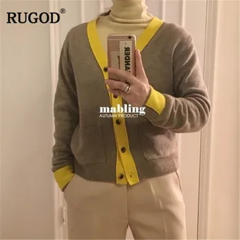 RUGOD 2019 Autumn Winter Women V-Neck Long Sleeve Sweater Ladies Single Breasted Cardigans pull femme hiver
RUGOD 2019 Autumn Winter Women V-Neck Long Sleeve Sweater Ladies Single Breasted Cardigans pull femme hiver
