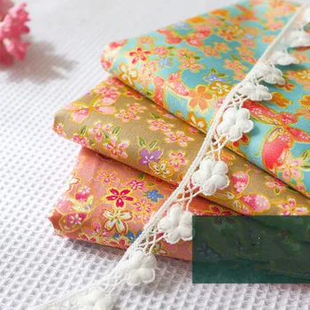 New 3pcs Bronzing Floral Patchwork Cotton Fabric Fat Quarter Bundles Needlework Sewing Patchwork Fabric For Bag Baby Clothes
New 3pcs Bronzing Floral Patchwork Cotton Fabric Fat Quarter Bundles Needlework Sewing Patchwork Fabric For Bag Baby Clothes