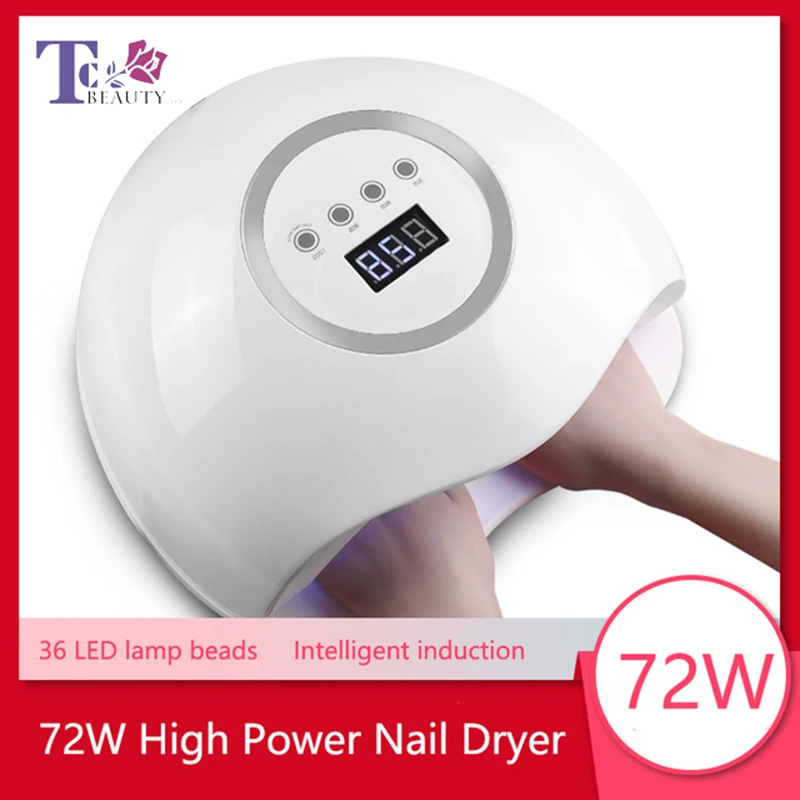 LED Lamp Nail Dryer Intelligent Sensor 72W ABS 110-240V Phototherapy Machine Baking Glue Lamp Dryer Quick-drying Nail Tool 
LED Lamp Nail Dryer Intelligent Sensor 72W ABS 110-240V Phototherapy Machine Baking Glue Lamp Dryer Quick-drying Nail Tool