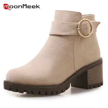 MoonMeek hot sale 2020 fashion high heels ankle boots popular big size 34-43 ladies boots warm winter woman boots round toe
MoonMeek hot sale 2020 fashion high heels ankle boots popular big size 34-43 ladies boots warm winter woman boots round toe