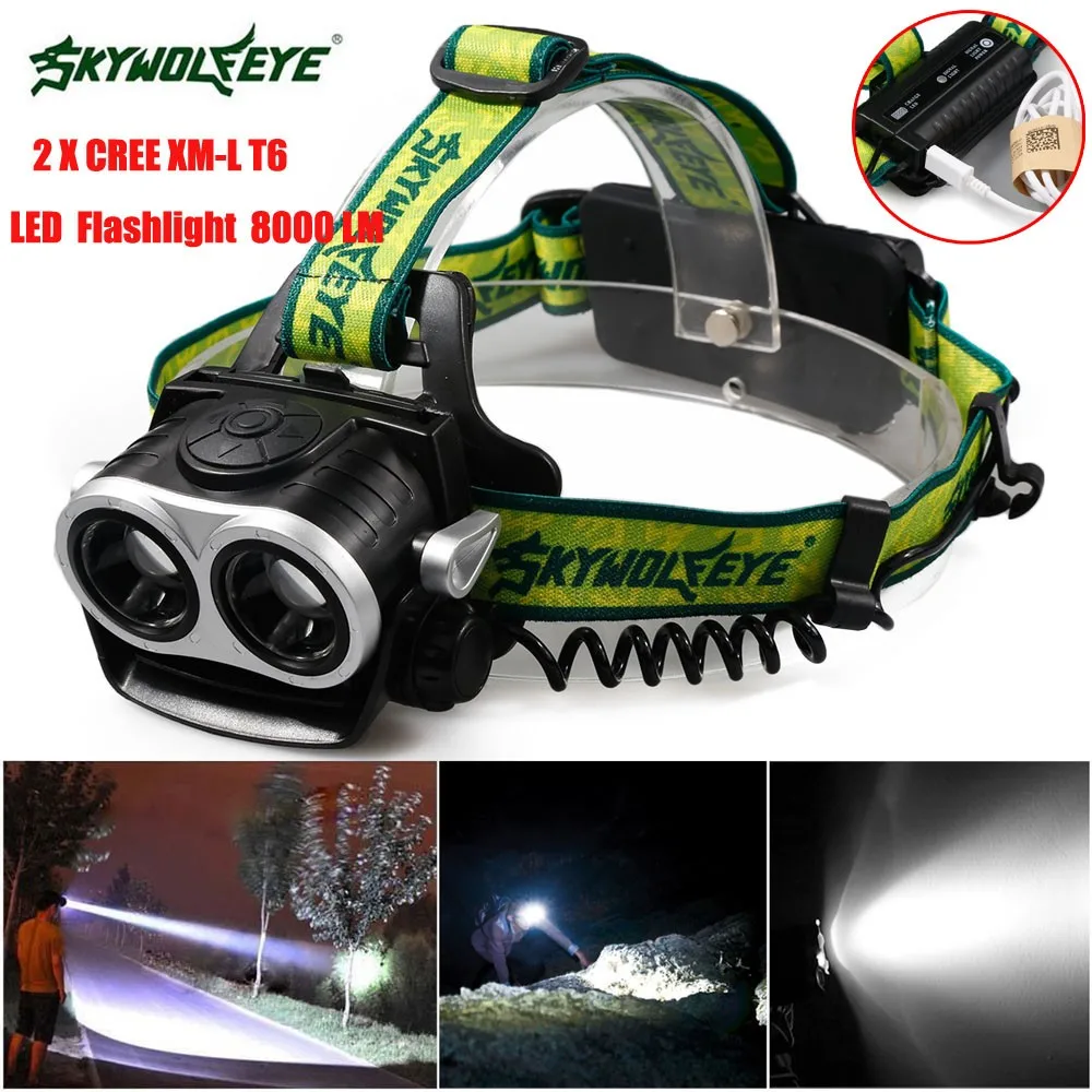 8000LM 2X XML T6 LED Rechargeable 18650 USB Headlamp Headlight Head Light Torch Headlamp Camping Fishing Cap Light Portable
8000LM 2X XML T6 LED Rechargeable 18650 USB Headlamp Headlight Head Light Torch Headlamp Camping Fishing Cap Light Portable